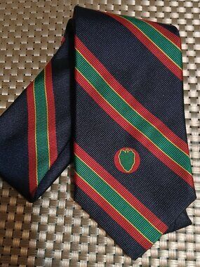 24th Infantry Division Insignia Blue Red & Green Repp Striped Necktie (0874)